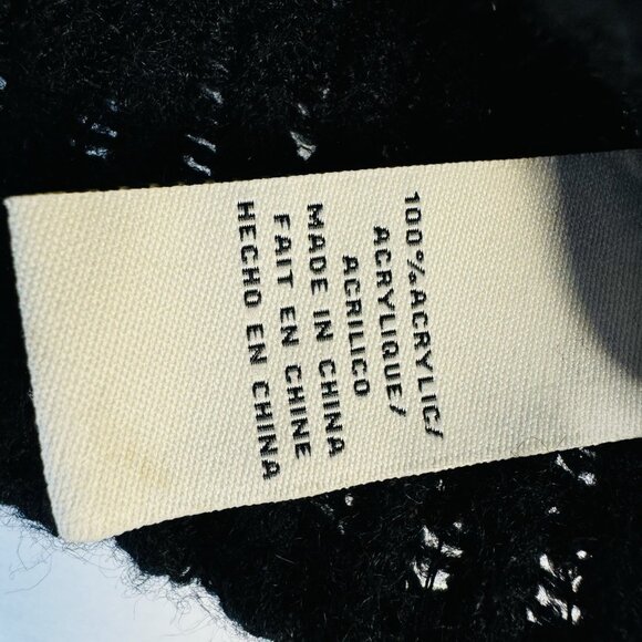 Cute Glam Black Women Beanie Tuque Hat With Black Sequins Jessica Simpson SZ M - Picture 3 of 6